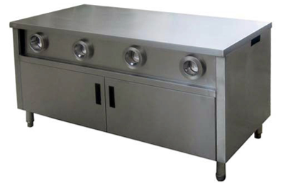 Стол-тумба с диспенсерами для стаканов Restoinox СПЗРД4-12/7-Б