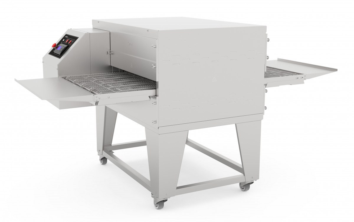 Печь электрическая для пиццы ПЭК-600, конвейерная, 1 камера 770x693,5x88 мм, +70…+315 С, размеры конвейера 1465х652 мм, 2131x1194x1143 мм, 19,073 кВт, 400В, подставка