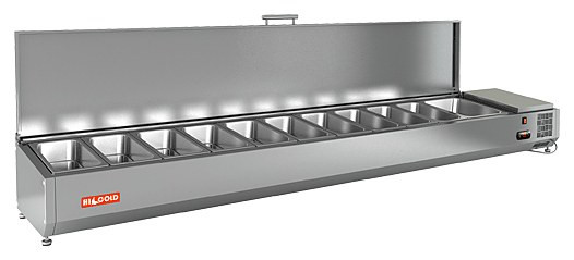 Настольная охлаждаемая витрина для ингредиентов HICOLD VRTU 2360 1/3