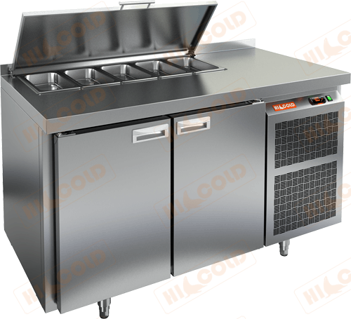 SL2-11GN (1/6) стол для салатов охл.(+2+10), 2 двери, 1390х700х850мм, HICOLD RUS