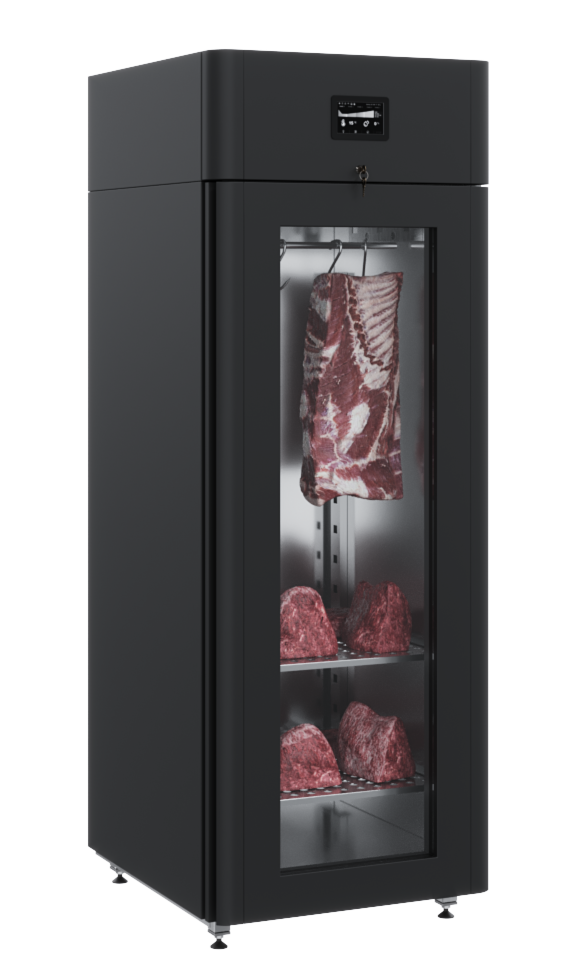 Шкаф холодильный CS107-Meat (R290) black Тип1 (дверь стекло)